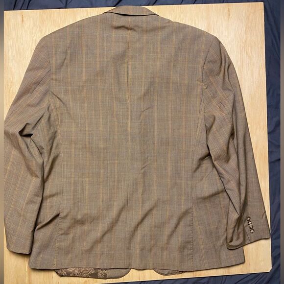 Luciano Carreli Plaid Super 150’s Wool Sport Coat Blazer 50L - Picture 13 of 15